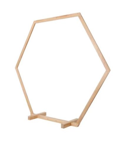 Boldogságkapu ( fa, natúr hexagon, 245 cm)